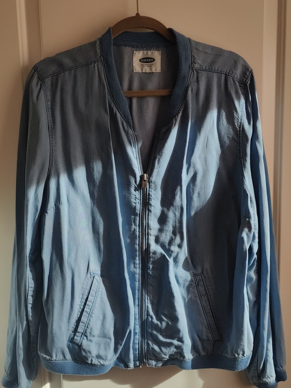 Old Navy Sky Blue Zip-Up Bomber Jacket